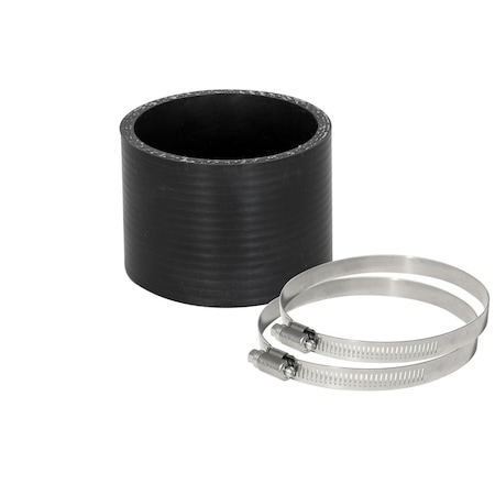 Afe Straight, 2-1/2 Inch Inside Diameter, 3 Inch Length, Black, Silicone, With 2 Worm Gear Clamps 59-00051